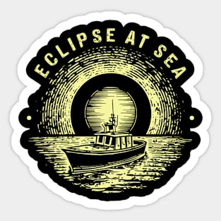 eclipse at sea Sticker